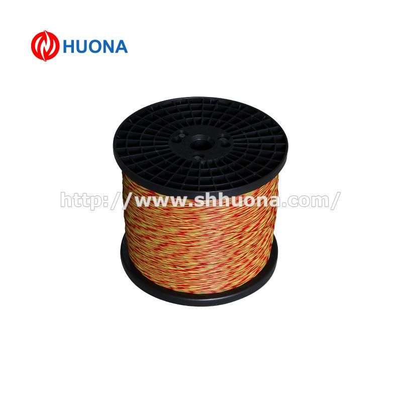 AWG 28 Type K Thermocouple Extension Wire with PTFE Insulation Twisted Thermocouple Cable Red and Yellow
