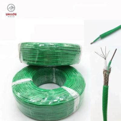PVC Insulated Green and White Ss Braided Thermocouple Cable