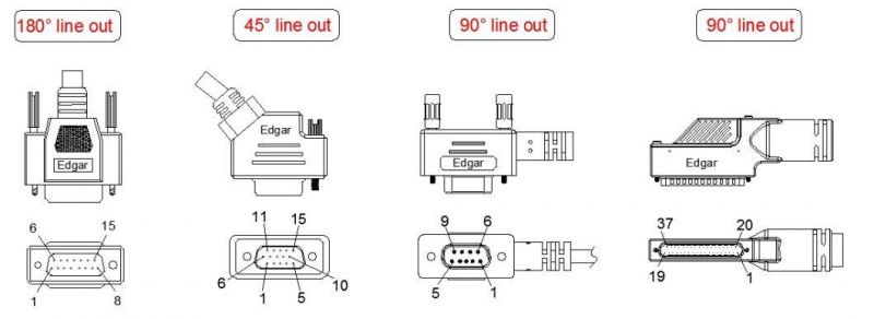 Amphenol 15 Pins D-SUB to Vhr-2n Silicone Jacket Cable for Biotechnology Tester