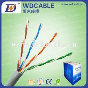 CE RoHS Certificated UTP 4pr Cat5e LAN Cable (24AWG 25AWG)