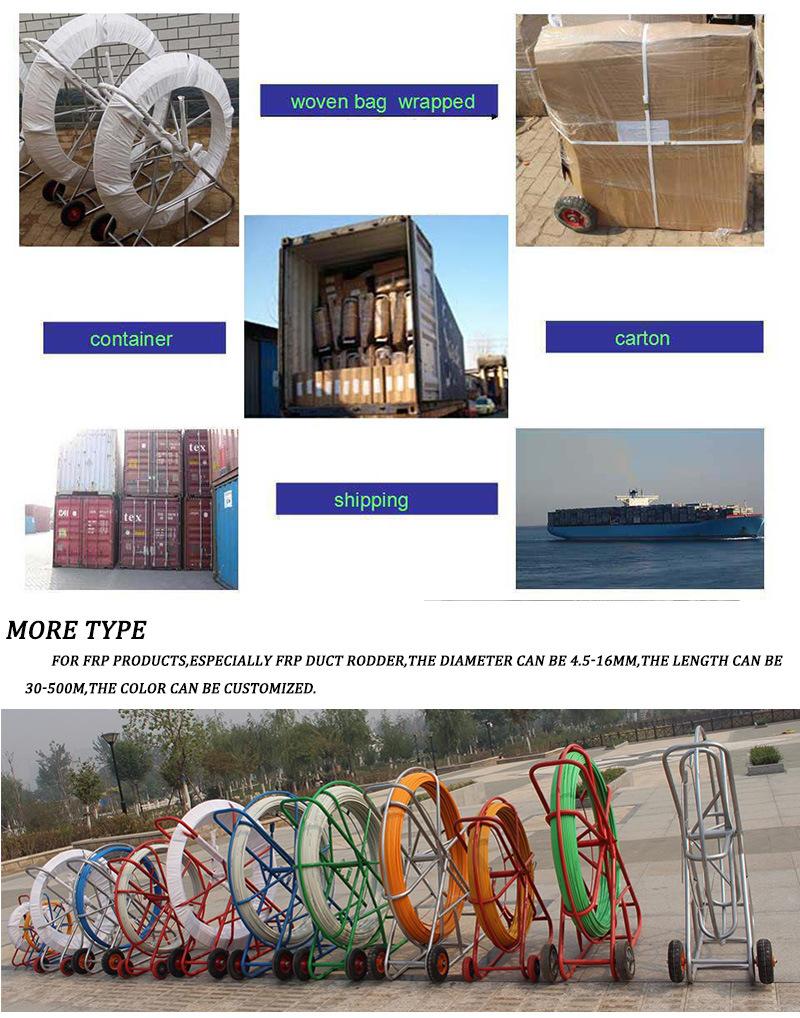 Diameter 11mm 300mm FRP Cable Electric Fiberglass Duct Rodder