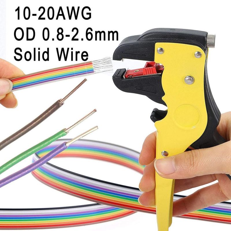 Olearn Self Adjust Automatic Electrical Cable Wire Stripper Cutter Plier Electricians 6-in-1 Wire Strippers Pliers