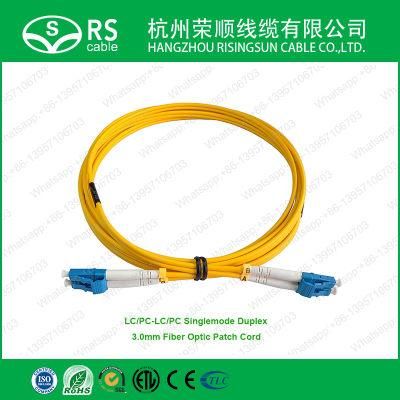 LC/PC-LC/PC Singlemode Duplex 3.0mm Fiber Optic Patch Cord