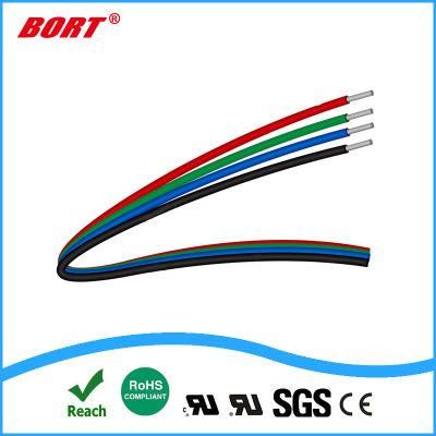PVC Insulated UL Wires Copper Core Flat Cable 4 Pin