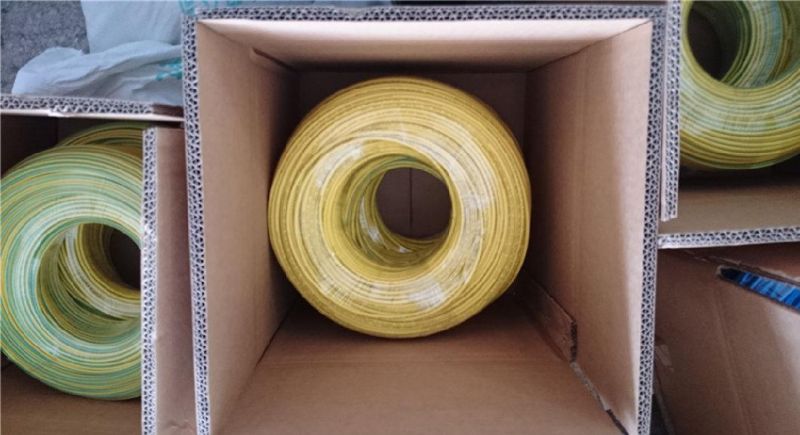 Copper Building Wire Type THW 50mm2 Cable Stranded PVC Insulated Green with Yellow Strip Insulation