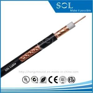 75ohm Copper Foil Copper Braiding RF Coaxial Cable RG6