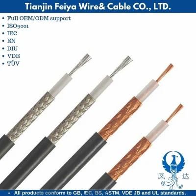 Coaxial Radio Frequency Signals Computer Network Sheild Communication Cable RG6 Rg11 Rg58 Rg59 Rg213 Electric Aluminium Copper Cable