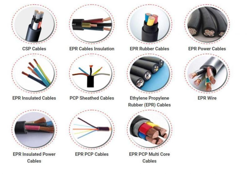 Feiya Copper Conductor Epr Insulation Pcp Sheath Flexible Rubber Power Cable Low Voltage Cable Control Cable Electric Cable Wire
