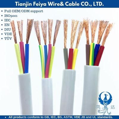 Nyy H05vvf 0.6/1kv Copper Wire Conductor PVC Insulated PVC Sheath VV Power Cable