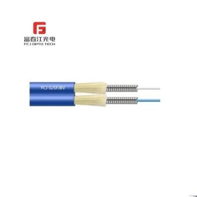 Best FTTH Gjsfjbv Duplex Double Tube Spiral Armored Cable