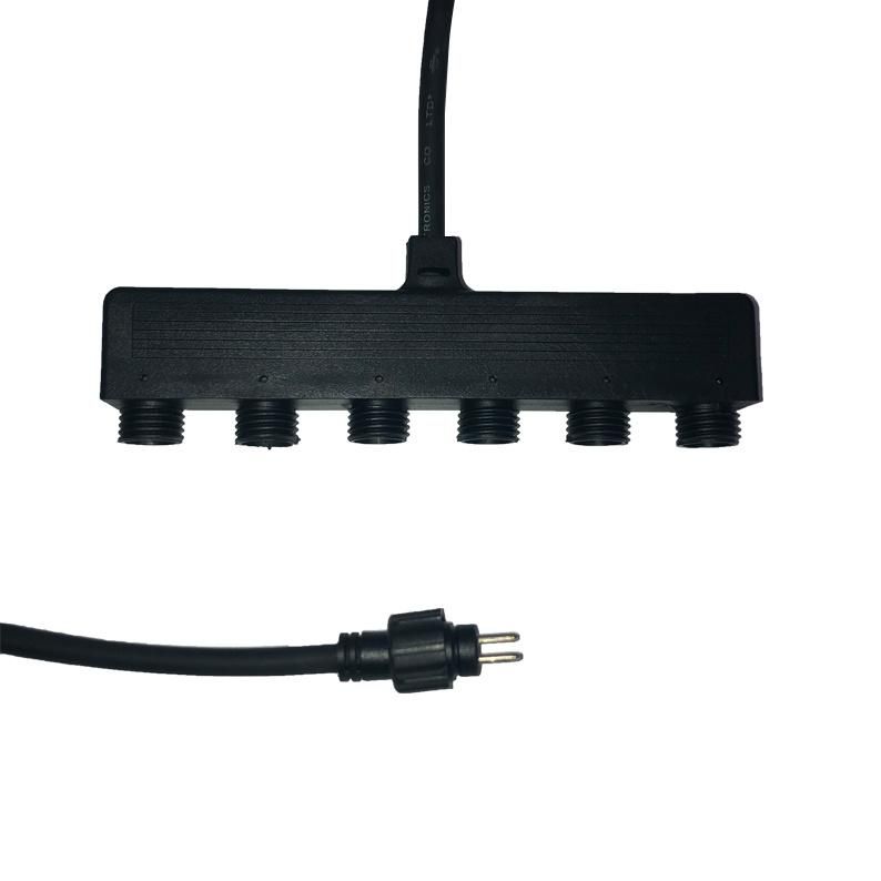 IP67 PVC 6 Ways Distributor Connector for Light