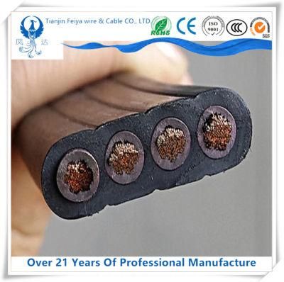 4 Cores 24 Cores Rubber Insulated Sheathed Festoon Flat Power Cable for Crane