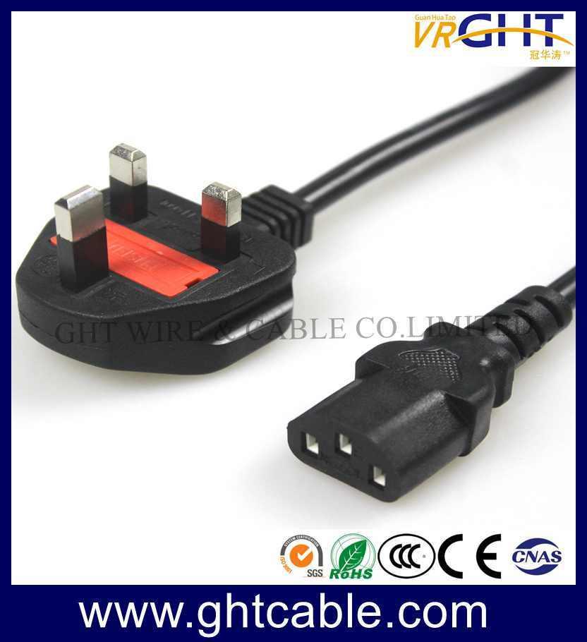 Power Cable/Power Cord Bare Copper Black PVC/PE