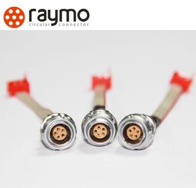 Circular Electrical Push Pull 5 Pin Connector Wire Harness