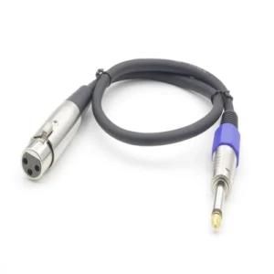 Metal Female XLR to Ts Male Microphone Cable