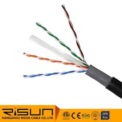 Black Copper Cat-6 Double Jacket Pure Copper Network Cable