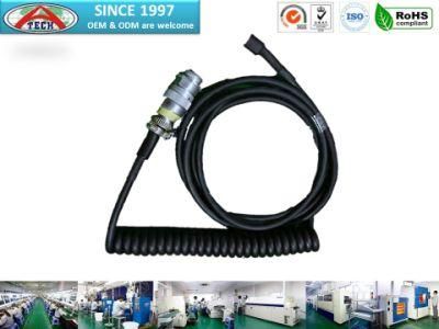 Spring Coil Extension Cord Medical Cable, Cable Assembly, Spring Cable with Connector