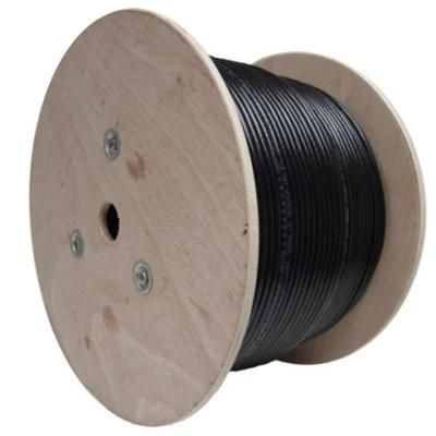 Wood Drum Dual Shielding 75ohm CATV CCTV RG6 Communication Cable with PE/PVC Coated