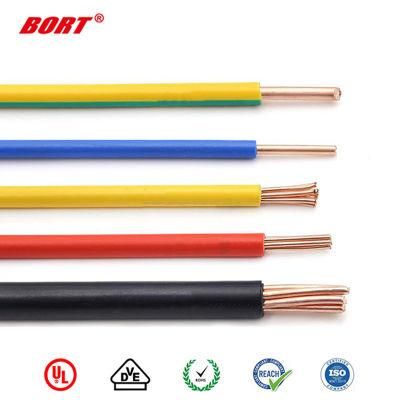 2.5mm 4mm 6mm 10mm 450/750V Copper PVC Insulated Electric Wire UL1007 UL1015 UL1028