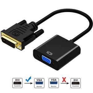 DVI to VGA Adapter Cable 1080P DVI-D to VGA Cable 24+1 25 Pin DVI Male to VGA Female Video Converter for PC Display