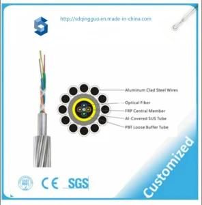 High Voltage Steel Drum Single or Multi Mode Fiber Optic Cable with 4 Core