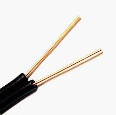 Outdoor Telephone Cable 2 Core Drop Wire 100% Copper Overhead Telephone Cable