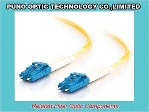 Yellow 3.0mm Fiber Optic LC Zipcord Singlemode SMF Patch Lead Assembly