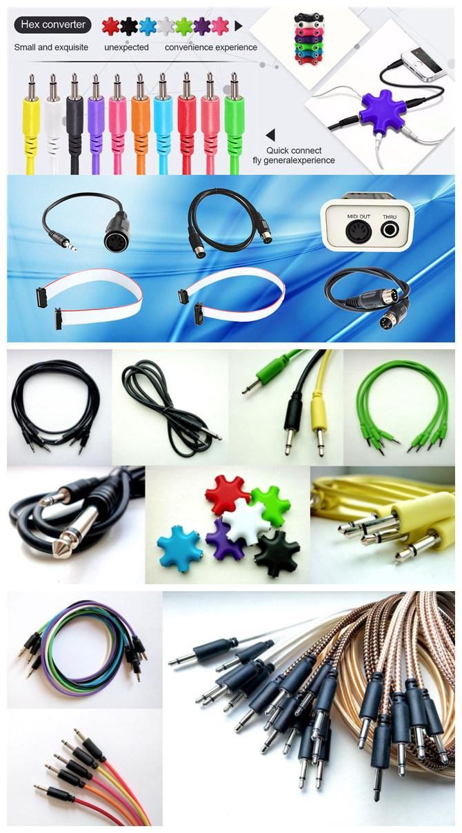 6.35mm Male to Male Stereo Plug Guitar Cable