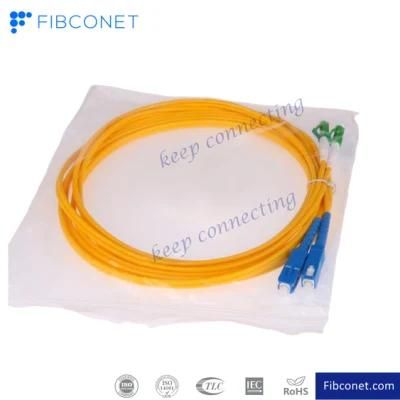 FTTH Single Mode 9/125 Duplex Sc/Upc - LC/APC PVC LSZH Fiber Optic Patch Cord