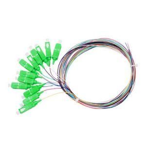 Sc/APC 12-Core Bundle Pigtail 1.5 M Optic Cable Jumper Optical Patch Cord Fiber Jumper Durable Cable