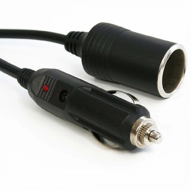 Premium 12V 15′ Foot Heavy Duty Car Cigarette Lighter Socket Extension Cord, Fused