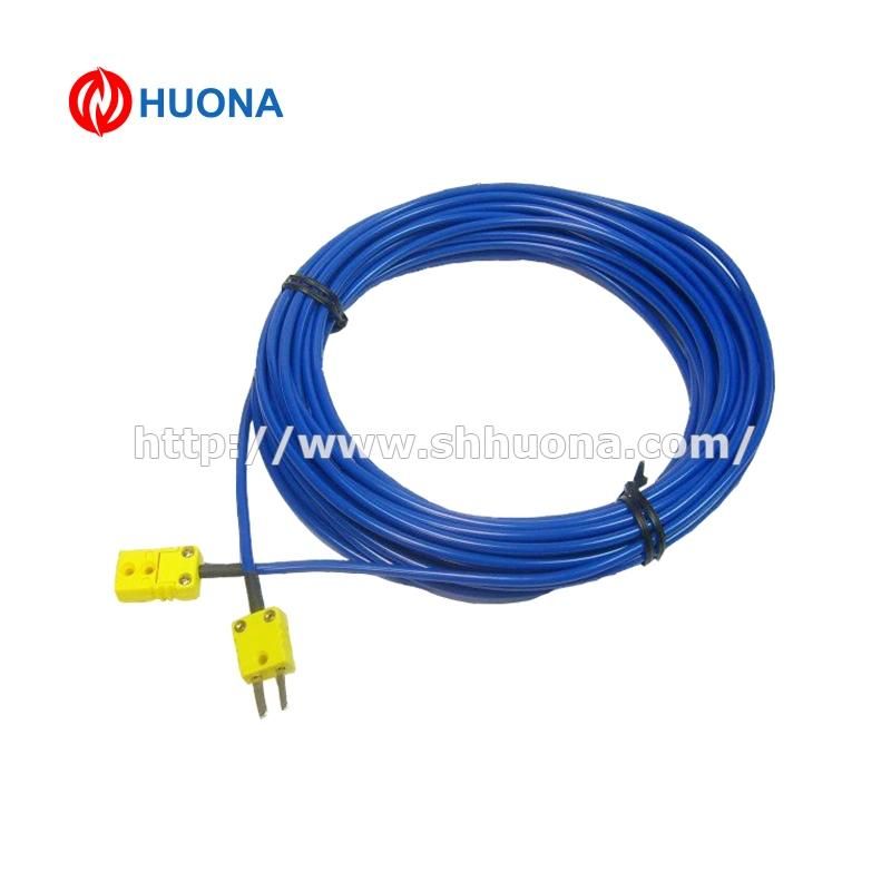 K Type Mini Thermocouple with Thermocouple Connector and Thermocouple Cable Green and White