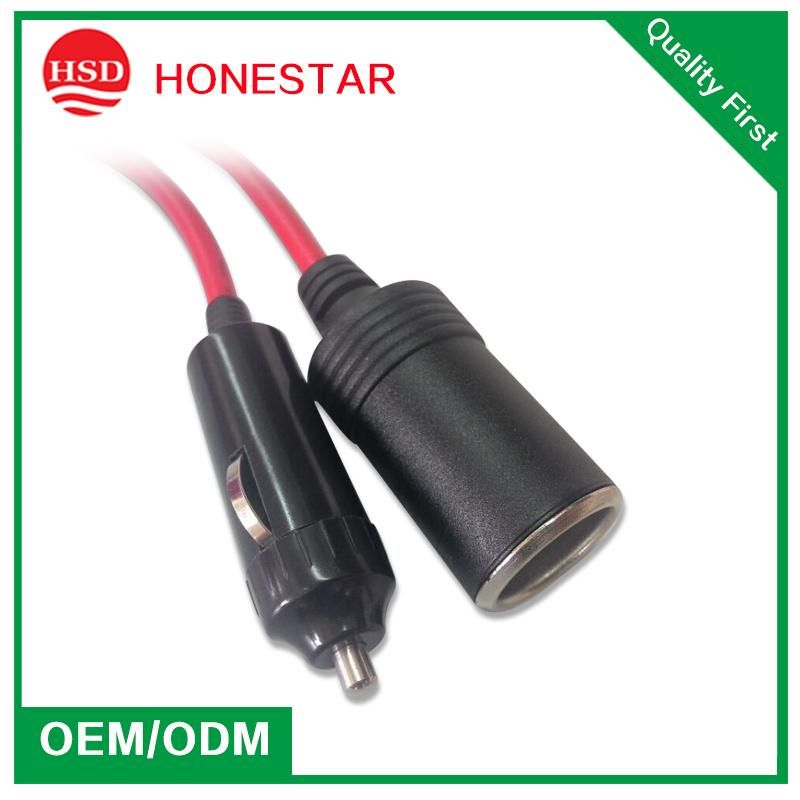 3500cm Female Car Cigarette Lighter Extension Cable Wire Male Plug Socket