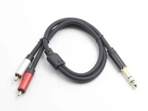 Trs to Dual RCA Male Microphone Cable