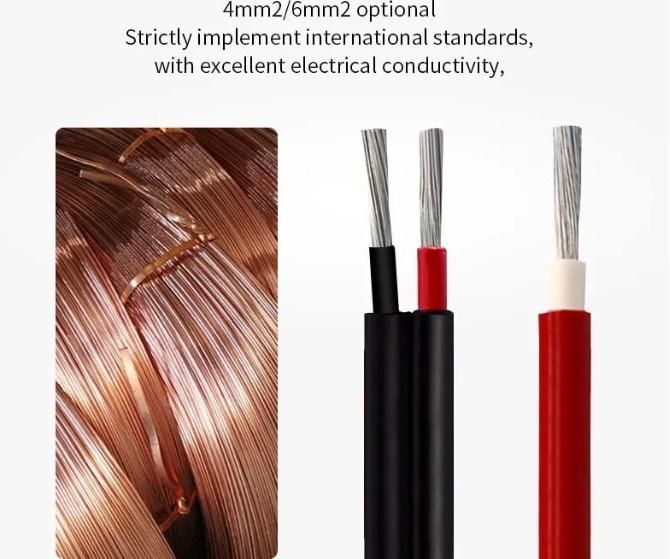 1kv 2kv 1*4mm2 1*6mm2 10AWG AC/DC/PV Solar Cable and Wires