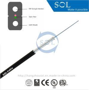 FTTH Two Parallel FRP Strength Member GJXFH Optical Fiber Cable