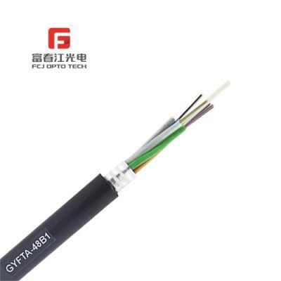 Aerial Single Mode Fiber/Fibre Optical Cable or Gyfta53 Reinforced