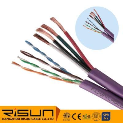UTP Siamese Cable Cat5e LAN Cable with Power CCTV Cable