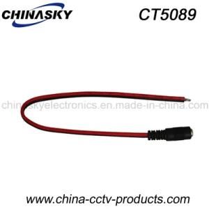 DC Female Pigtail Plug with Power Cable for CCTV (CT5089)