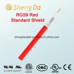 Rg59 Standard Shield Red Coaxial Cable for CATV -Factory