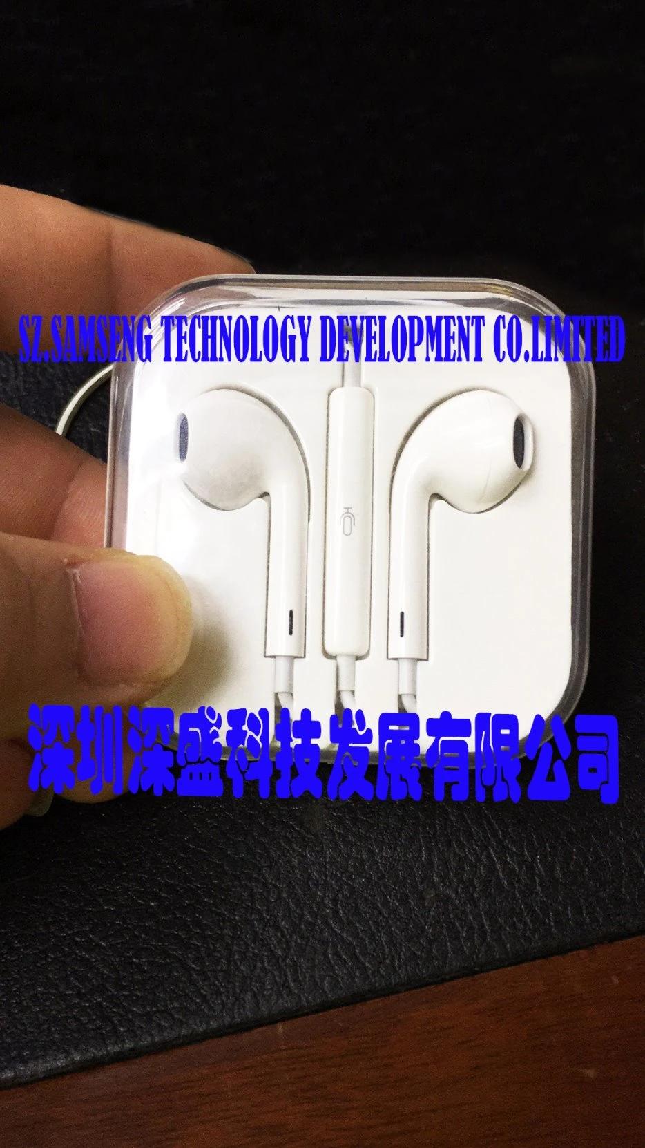 Real Original Cable for Apple iPhone 5 iPhone6 iPhone6s iPhone7 Earphone with Remote and Mic