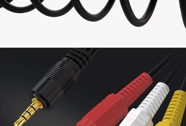 1.5m 3.5mm Male to 3RCA Male Plug Stereo Audio Video Aux Cable