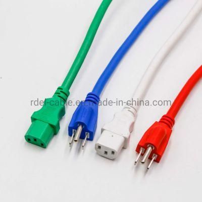 USA American and Canada 110V UL NEMA 5-15 Power Cords RoHS C13