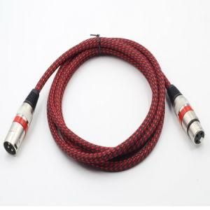 Colorful Zinc Alloy Nylon Sheath 3pin XLR Cable for Microphone