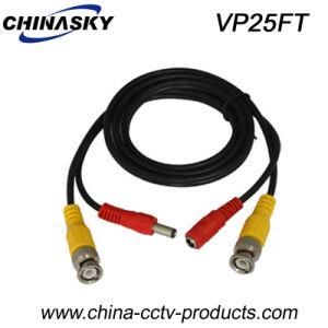 25FT Pre-Made Siamese Power and Video CCTV Cable (VP25FT)
