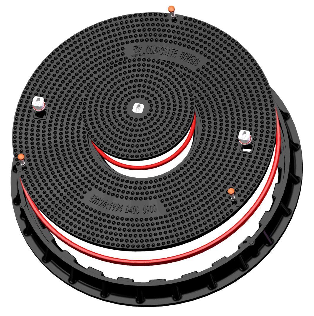 High Quality Reinforced SMC Fiberglass FRP Resin Plastic BMC Molding Compound for Manhole and Frame Cast / Ductile Iron Round Lock Seal Manhole Cover En124