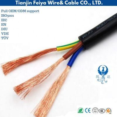 PVC Elevator Cable H05vvf 318-Y / H05V2V2-F 4G1 Sqmm BS En 50525-2-11 Cu/PVC/PVC Black Flexible Flat Electric Wire Cable