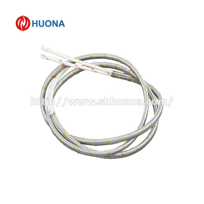 30AWG Thermocouple Wire Extension Wire with High Temp. Fiberglass Insulation Blue/ White Trace