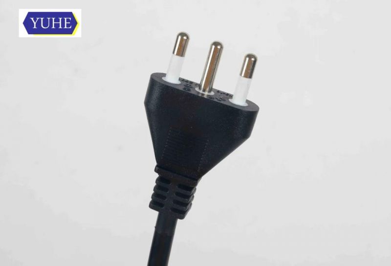 AC Power Cord Grey Black 3 Core 16A Italy Plug End Solder PVC Cable for Adapter Certficate Imq