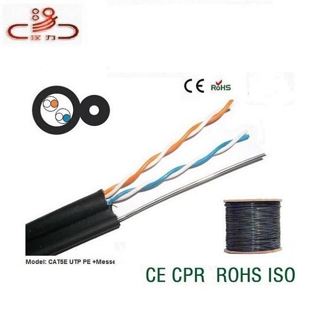 Data Cable Telephone Cable Drop Wire 2 Core 24AWG and 1core with Messenger